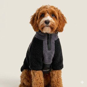 Fleece dog jacket Canada Pooch 18”cool factor hoody 25-35 pound pup